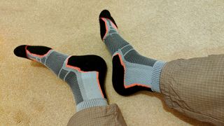 1000 Mile 21 Single Layer Socks on the feet