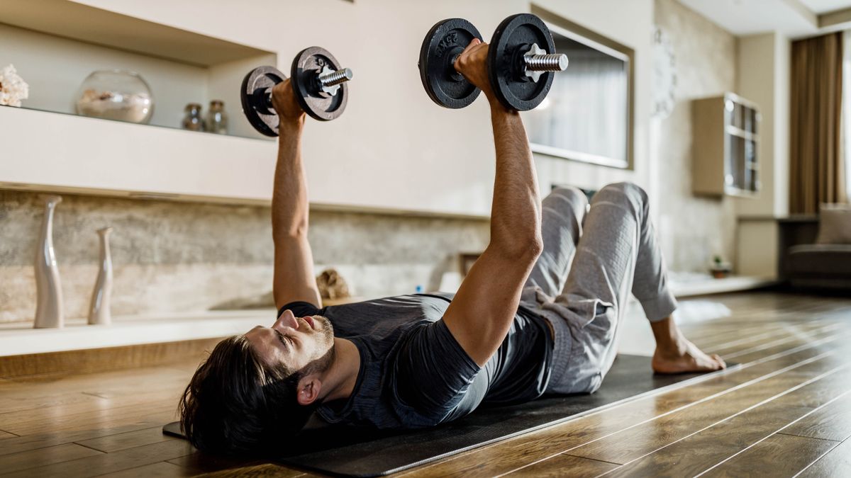 Strengthen your chest in just six moves with this dumbbell workout