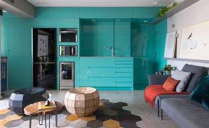 An apartment interior in Sao Paulo's fashionable Vila Olimpia neighbourhood.