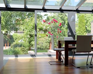 Purlfrost window film in conservatory area