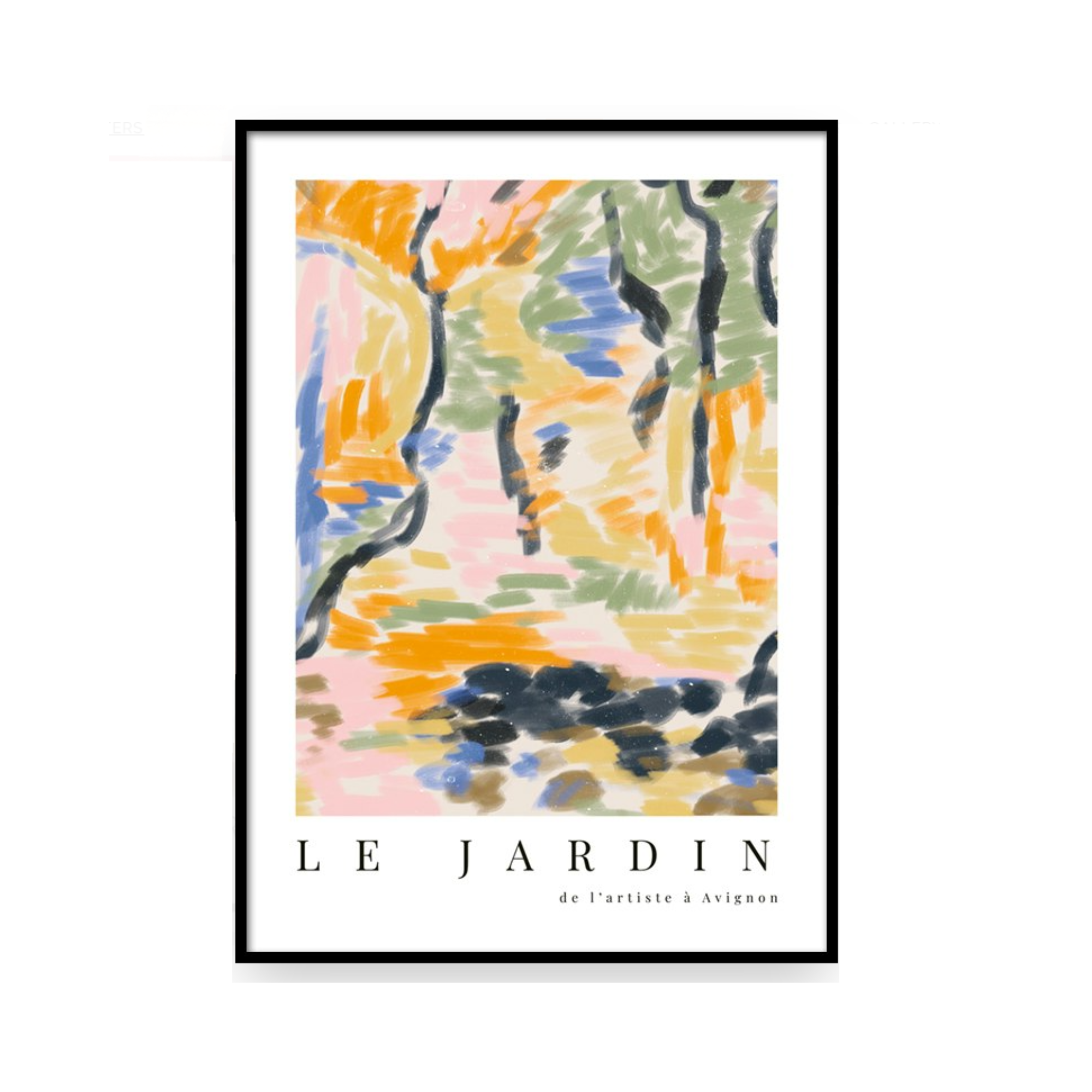 Wall art with black frame