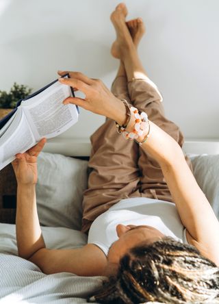 Woman reading a book