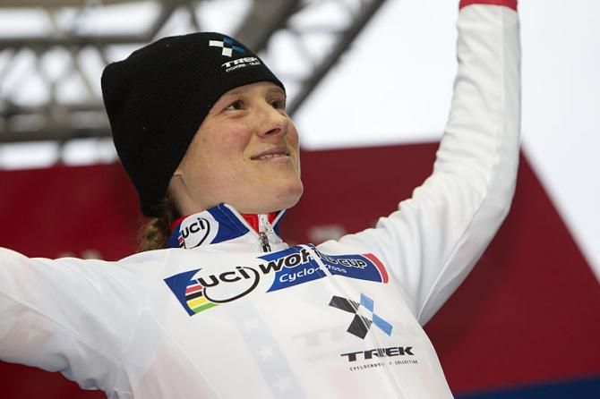 World Cup leader Katie Compton extended her overall lead.