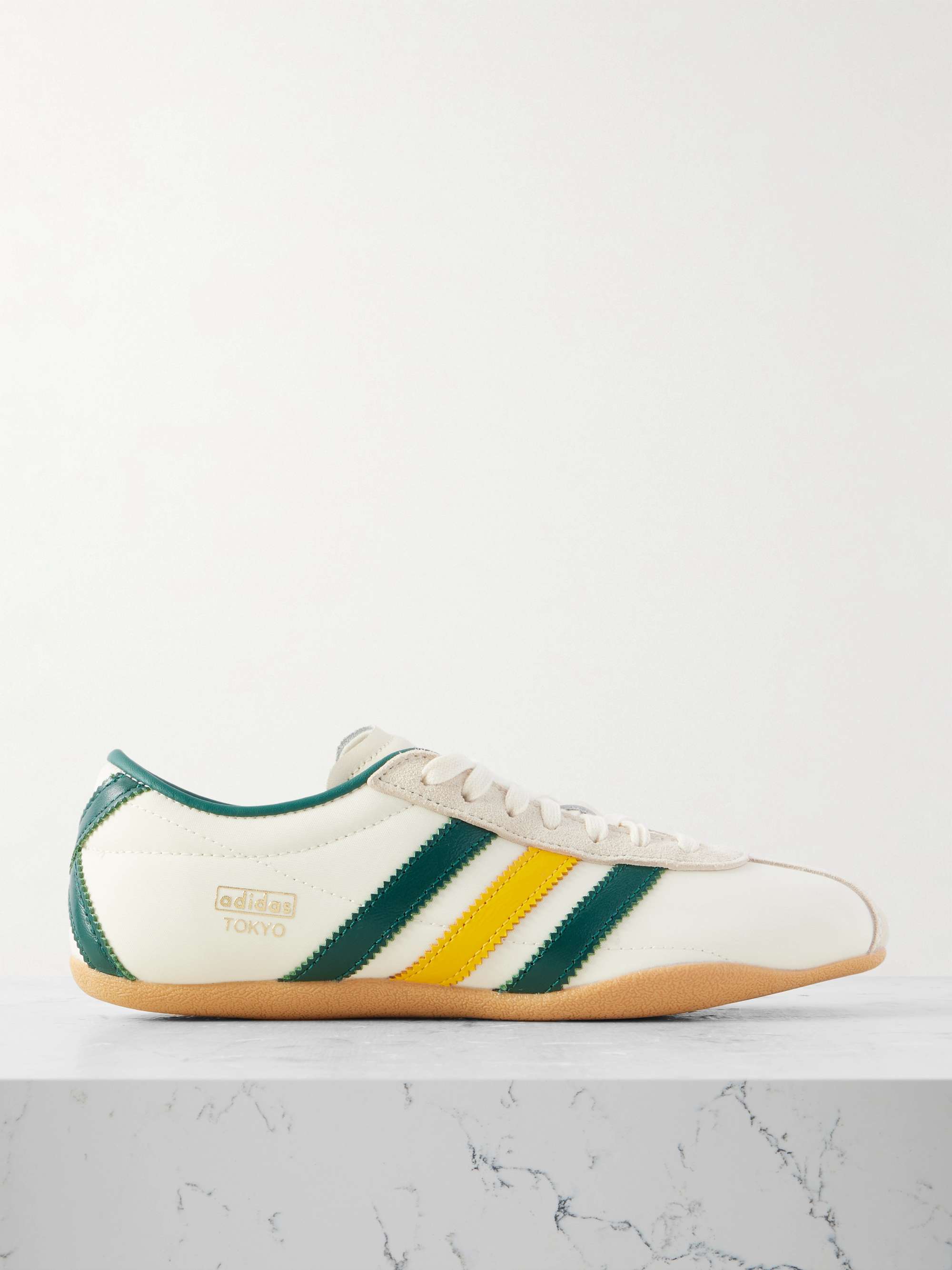 Tokyo Suede and Leather-Trimmed Shell Sneakers
