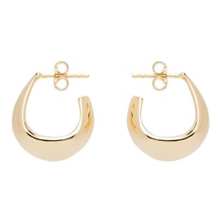 Lemaire Gold Curved Mini Drop Earrings