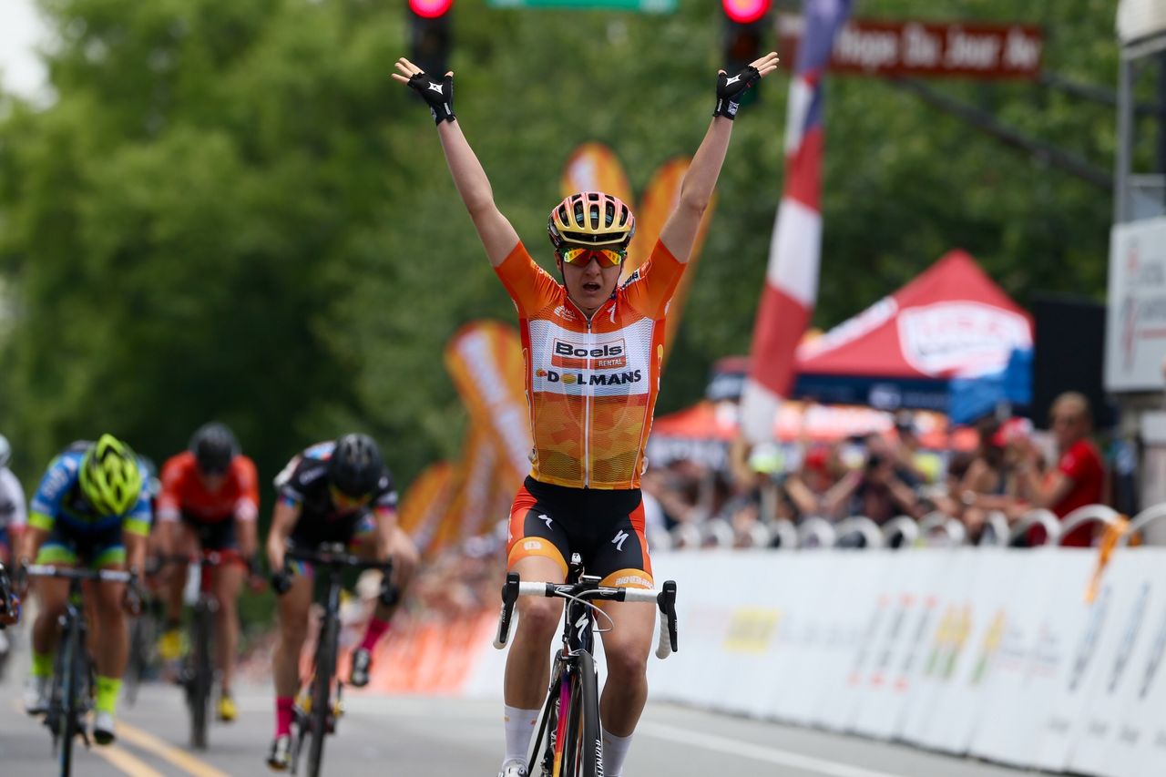 Megan Guarnier (Boels-Dolmans) takes her third US road national championship