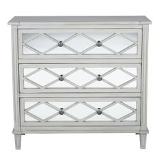 mirrored dove grey chest