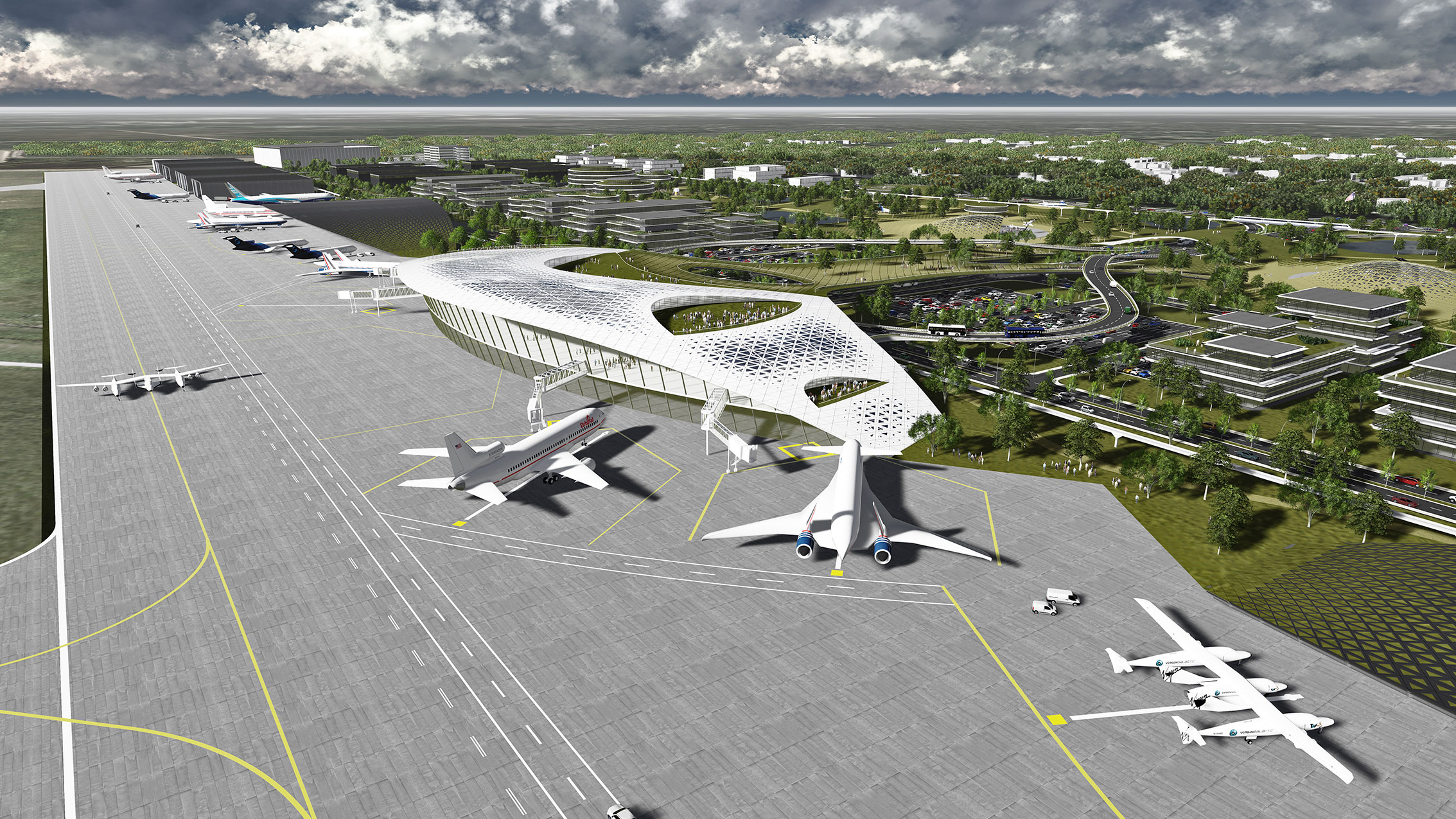 Proposed Houston Spaceport Artist&#039;s Rendering