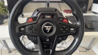 The Thrustmaster T248R set up.