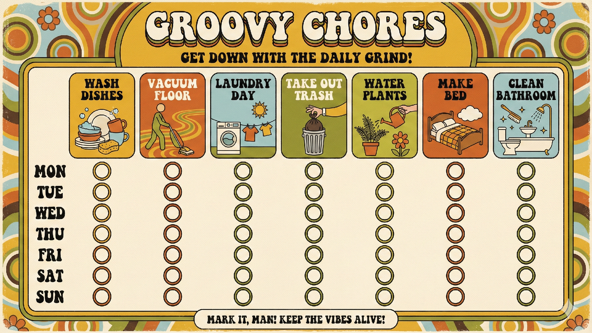 Nano Banana Household chores infographic