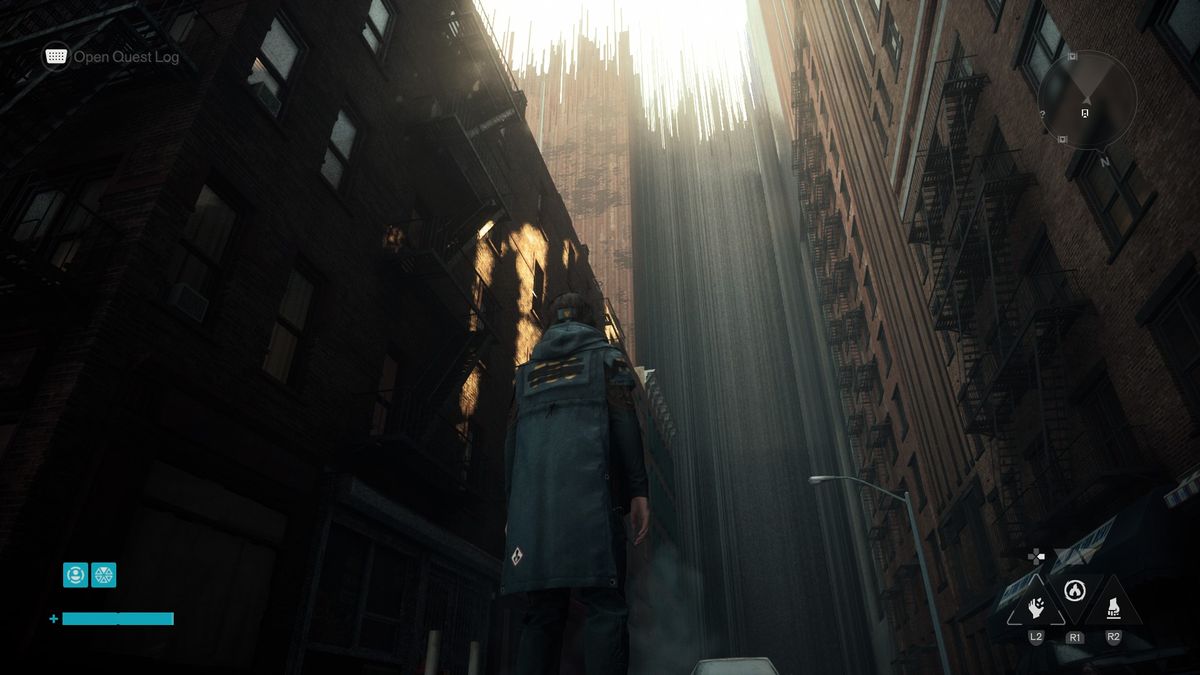 Screens from a stylised game set in New York City