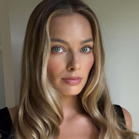 Margot Robbie glowing makeup look