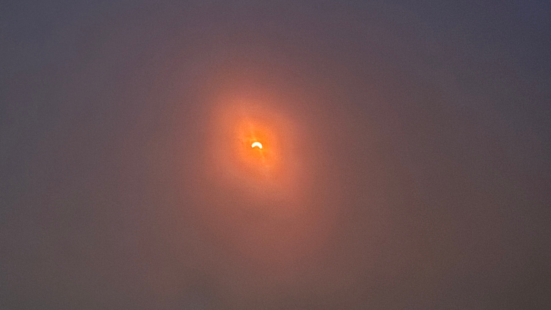 Solar eclipse on iPhone 15 Pro