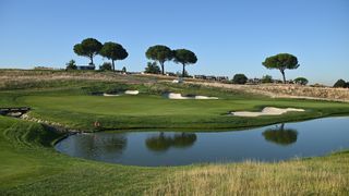 A view of the 16th hole at Marco Simone Golf Club