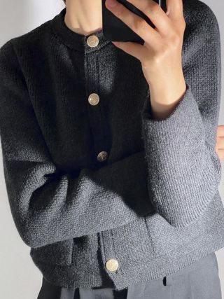 Zara, KNIT CARDIGAN WITH GOLDEN BUTTONS