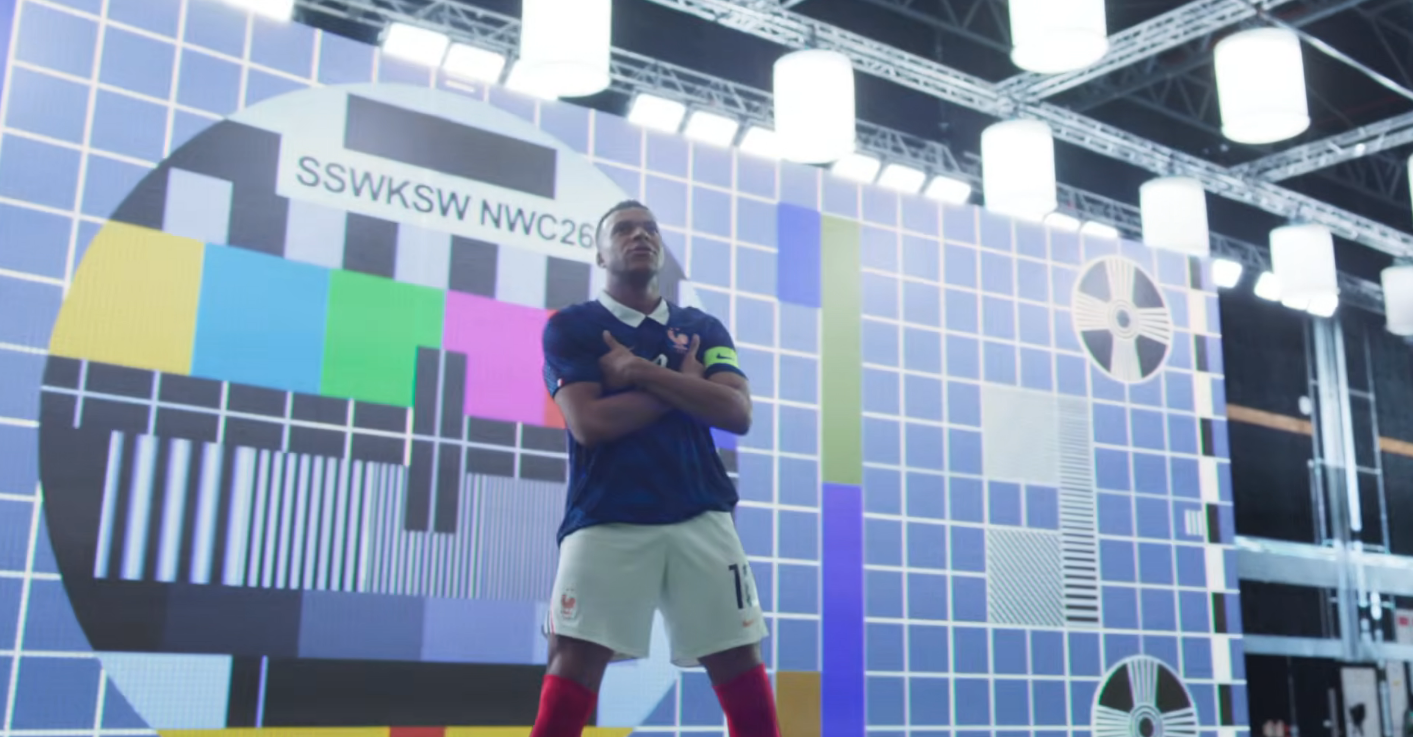 Kylian Mbappe checking if his pits smell