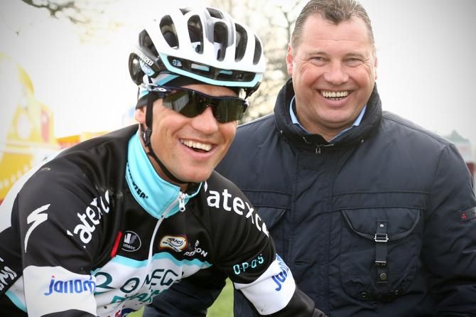 Zdenek Stybar with Omega Pharma-QuickStep sports director Wilfried Peeters