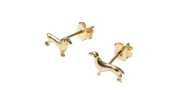 Sid Sausage Dog Gold Plated Stud Earrings, one of w&h's picks for Christmas gifts for dog lovers