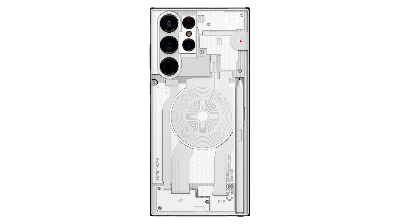 Dbrand&#039;s Something skin on Samsung Galaxy S22 Ultra