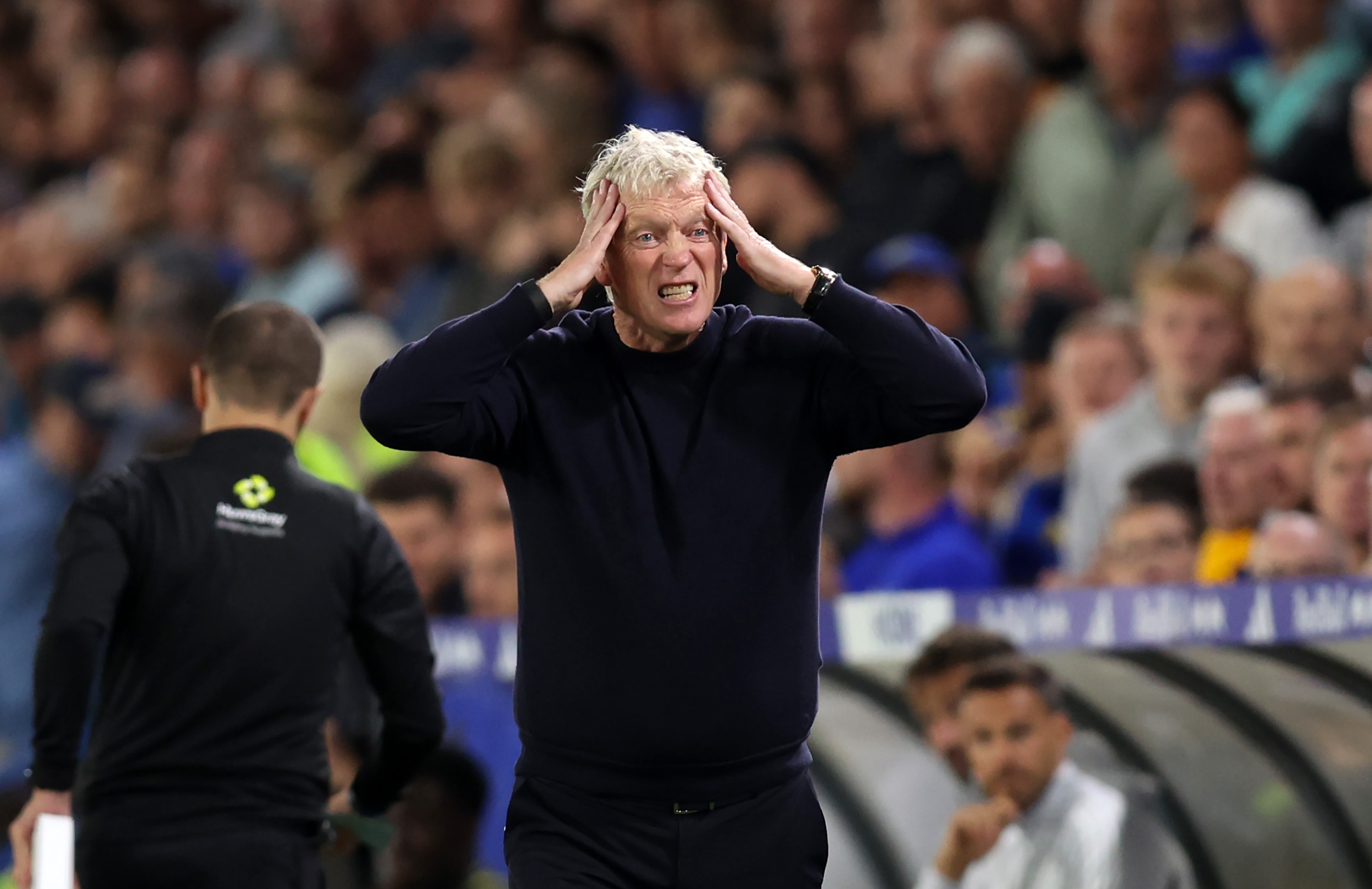 Everton are penalised for handball inside the 18-yard box against Leeds