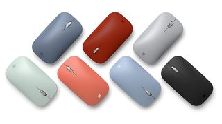best wireless mouse Microsoft Modern Mobile Mouse in seven different colors on a white background