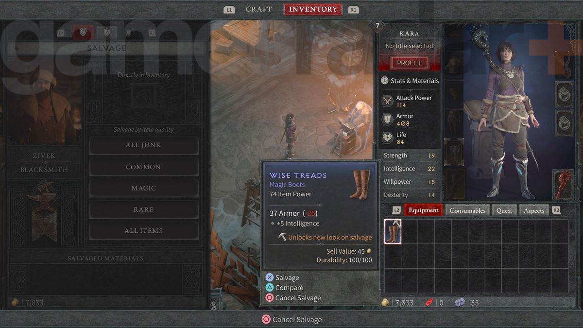 How to salvage gear in Diablo 4 to get materials GamesRadar+