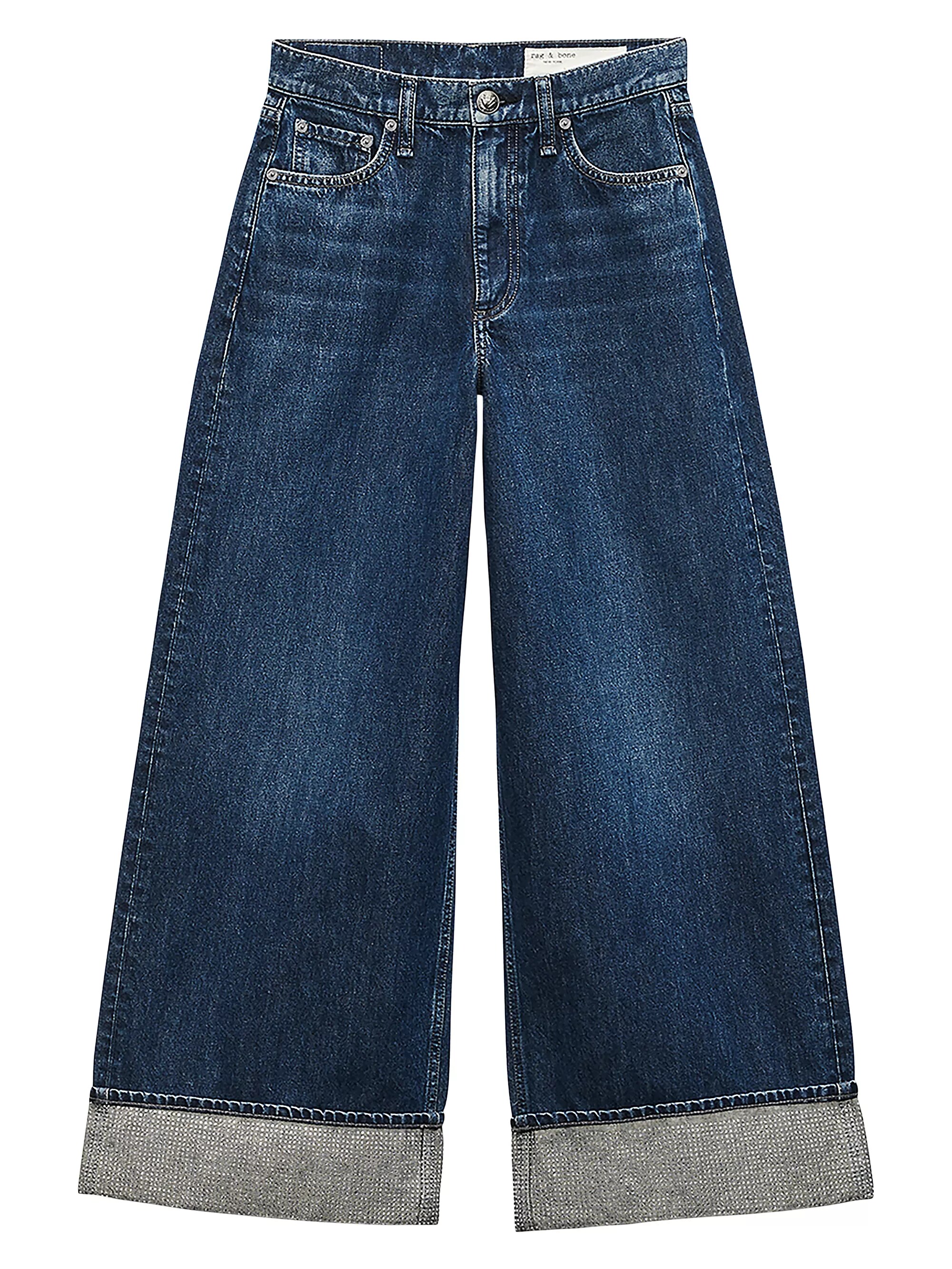 Sofie High-Rise Cuffed Wide-Leg Jeans