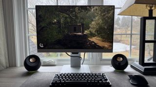 Creative Pebble Pro in use