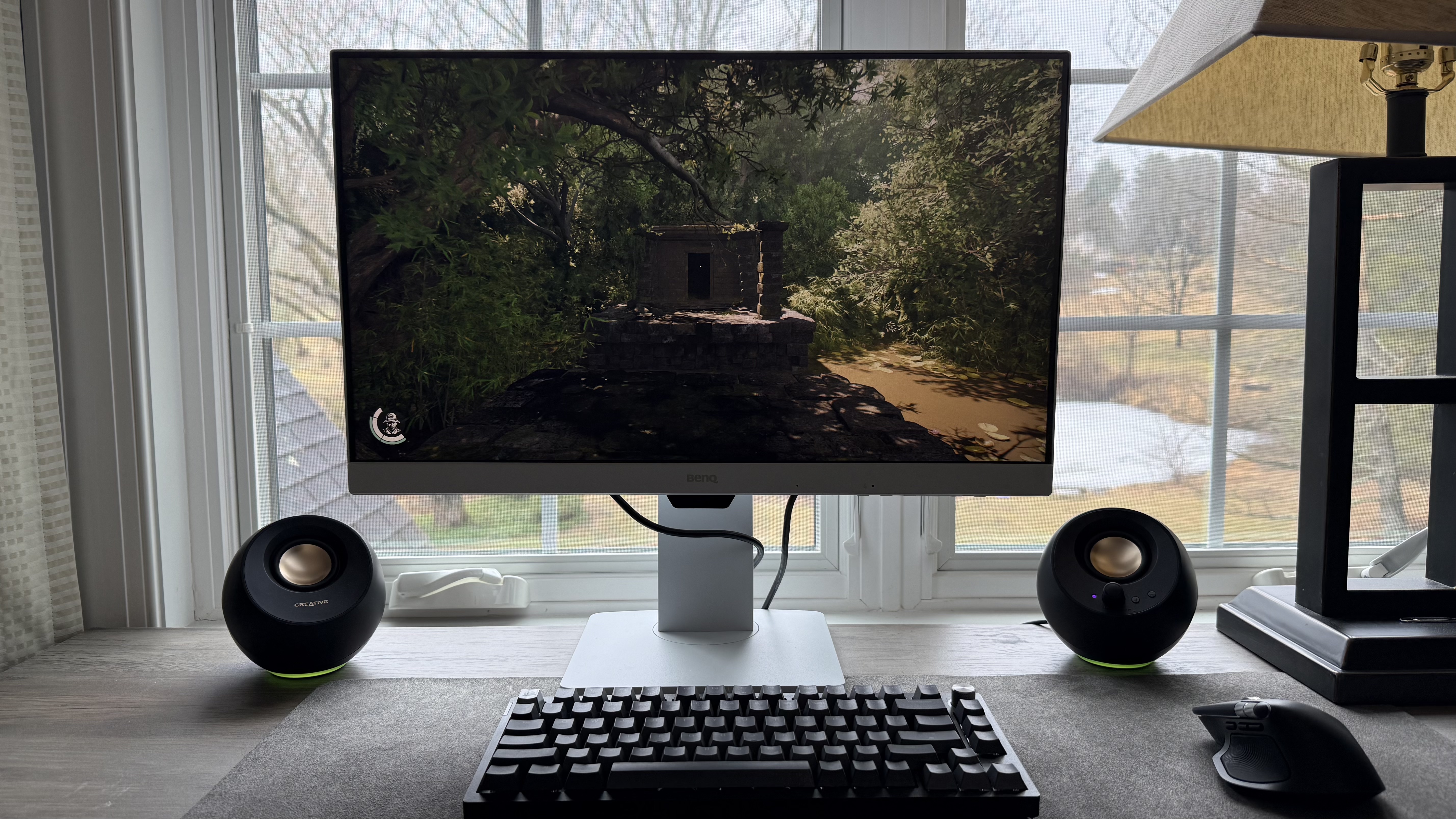 Creative Pebble Pro in use