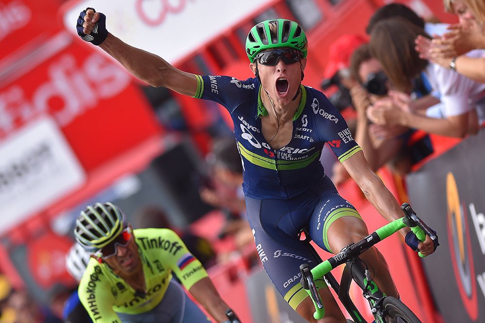 Magnus Cort Nielsen wins stage 18 at the Vuelta a Espana