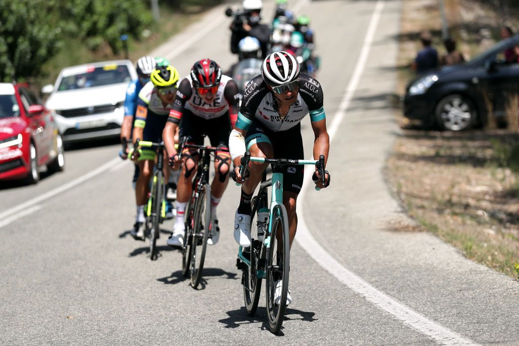 BALCON DE ALICANTE SPAIN AUGUST 20 Andrey Zeits of Kazahkstan and Team BikeExchange competes during the 76th Tour of Spain 2021 Stage 7 a 152km stage from Ganda to Balcn de Alicante lavuelta LaVuelta21 on August 20 2021 in Balcn de Alicante Spain Photo by Gonzalo Arroyo MorenoGetty Images