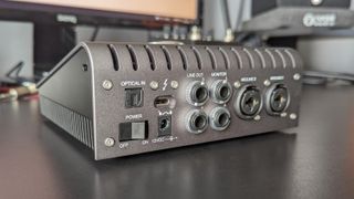 Back panel of a Universal Audio Apollo Twin X