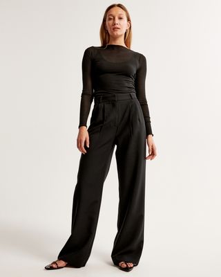 A&f Sloane Tailored Wide Leg Pant