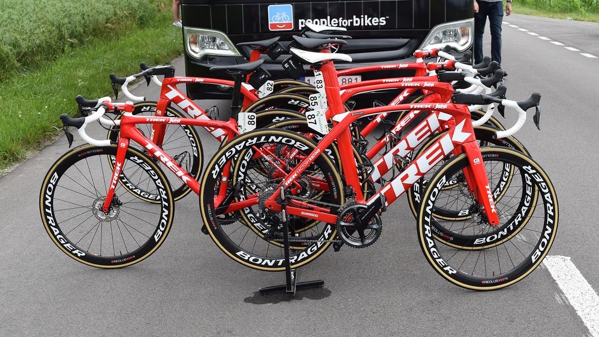 Trek-Segafredo had almost entirely disc-equipped bikes at the race