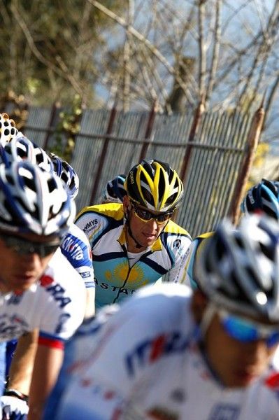 Lance Armstrong (Astana) back in the European peloton.