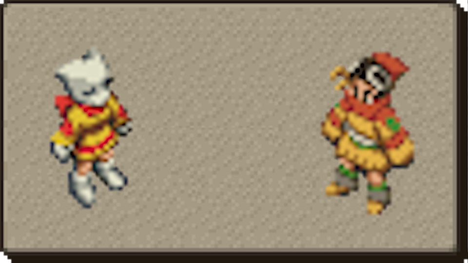 fft job sprite art on beige background