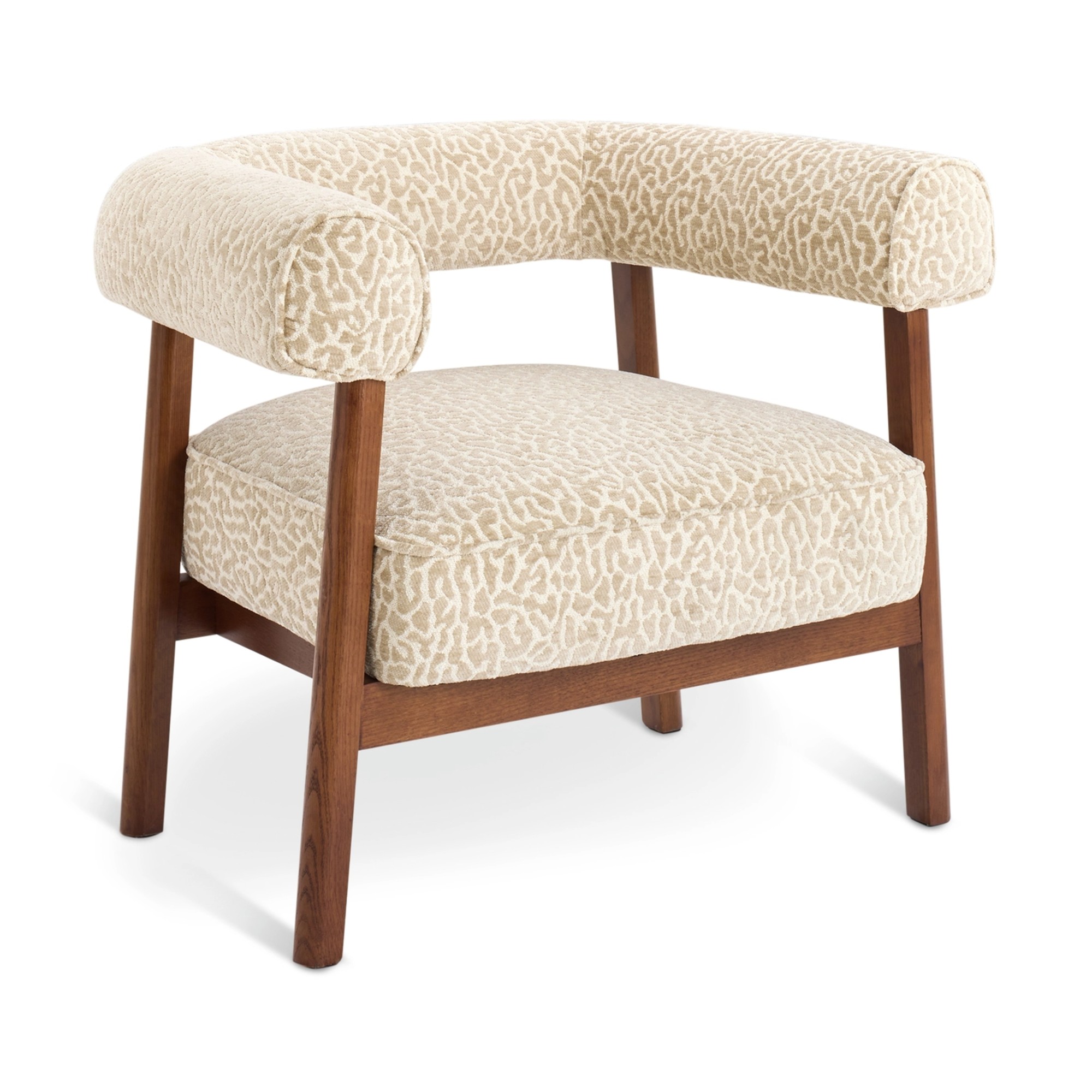 Habitat Elio Fabric Armchair - Leopard Print