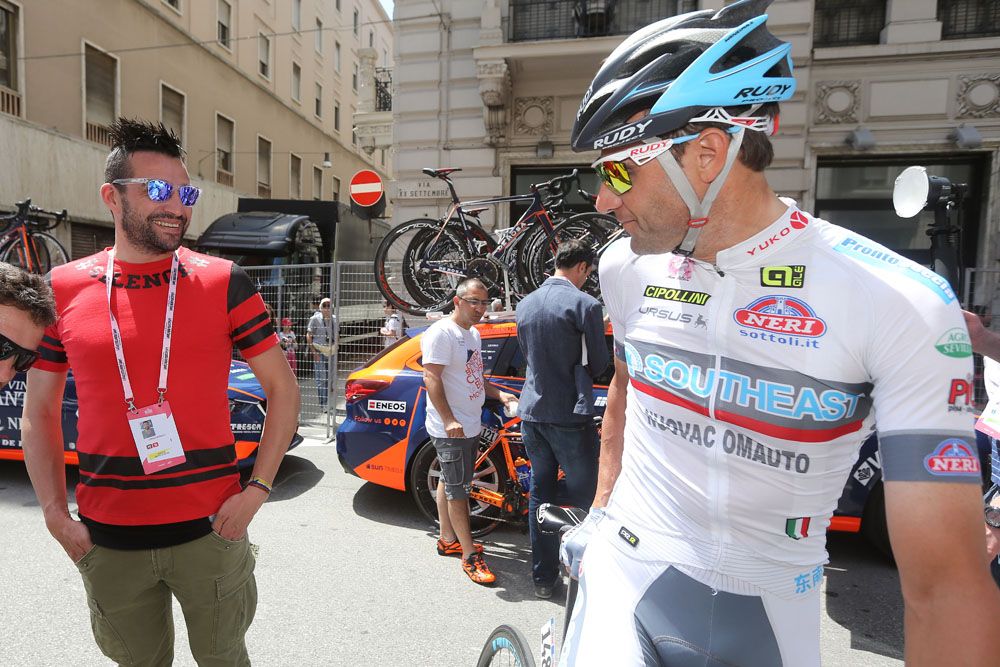 Alessandro Petacchi ahead of the start