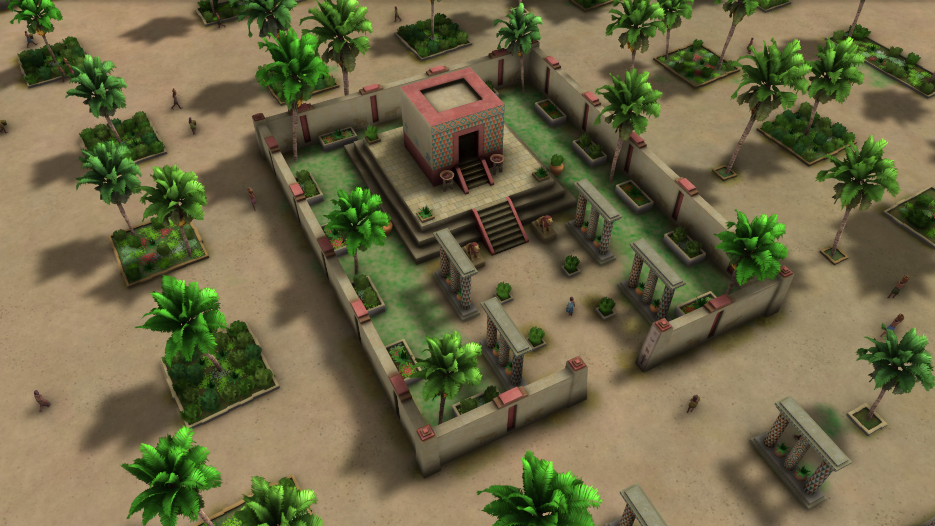An image of an ancient city from the game Sumerians.