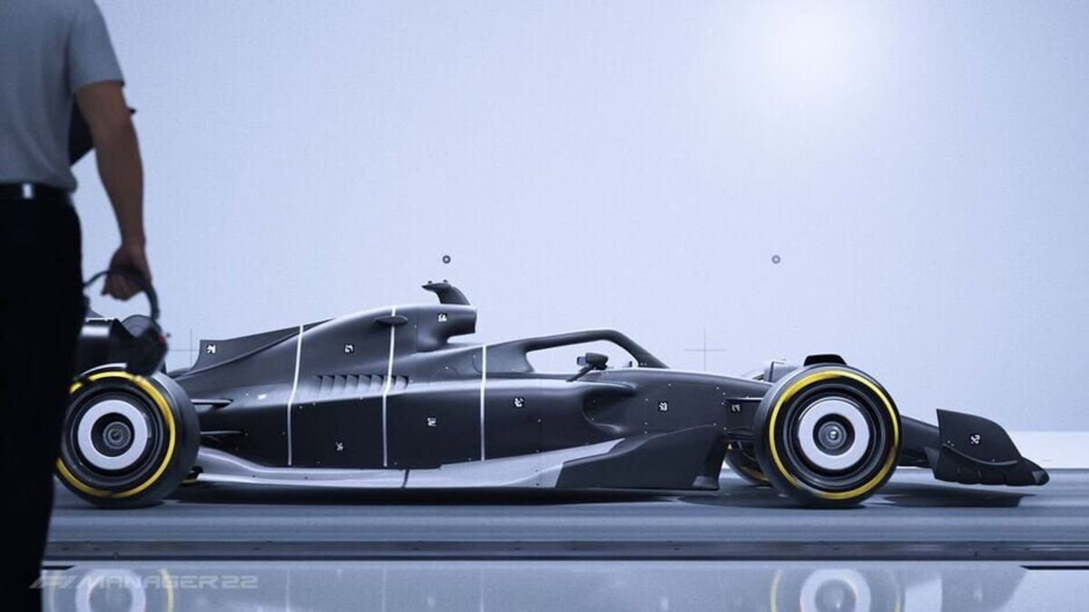 F1 Manager 2022 how many seasons, side view of car