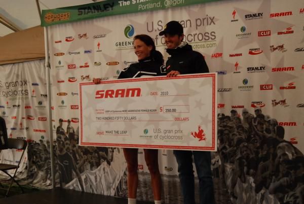 Wendy Simms was awarded most aggressive rider.
