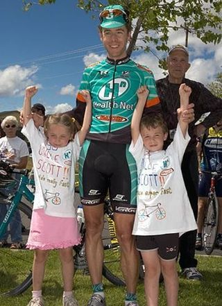 Moninger with his niece and nephew