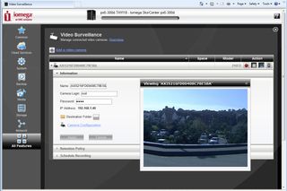 The standard video surveillance feature provides live views of IP cameras as well as scheduled recordings.