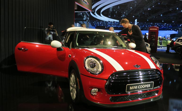 Red Colour Mini BMW.