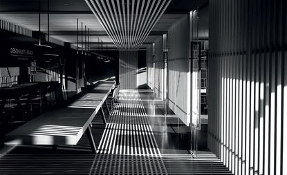 Monochrome interiors of the new surgery