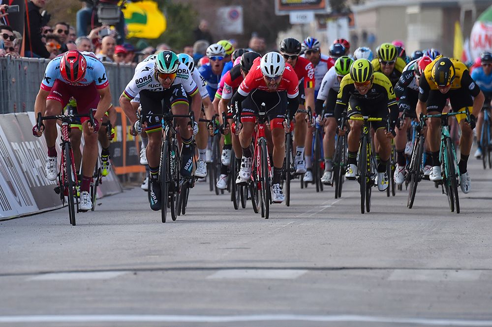 Marcel Kittel on his way to winning stage 2 of Tirreno-Adriatico