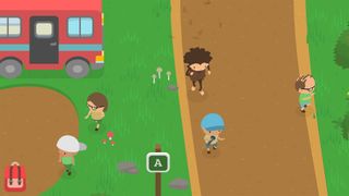 Best Apple Arcade games - kids running down a street in Sneaky Sasquatch