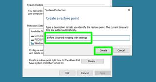 how to use system restore in Windows 10 - name