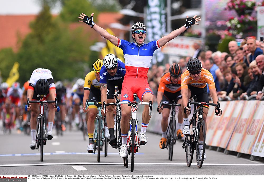 Arnaud Demare (FDJ) wins stage 2 at the Baloise Belgium Tour
