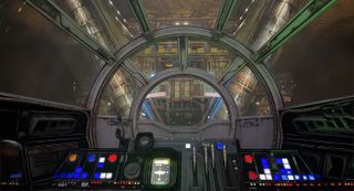 Millenium Falcon Cockpit on Smugglers Run in Walt Disney World